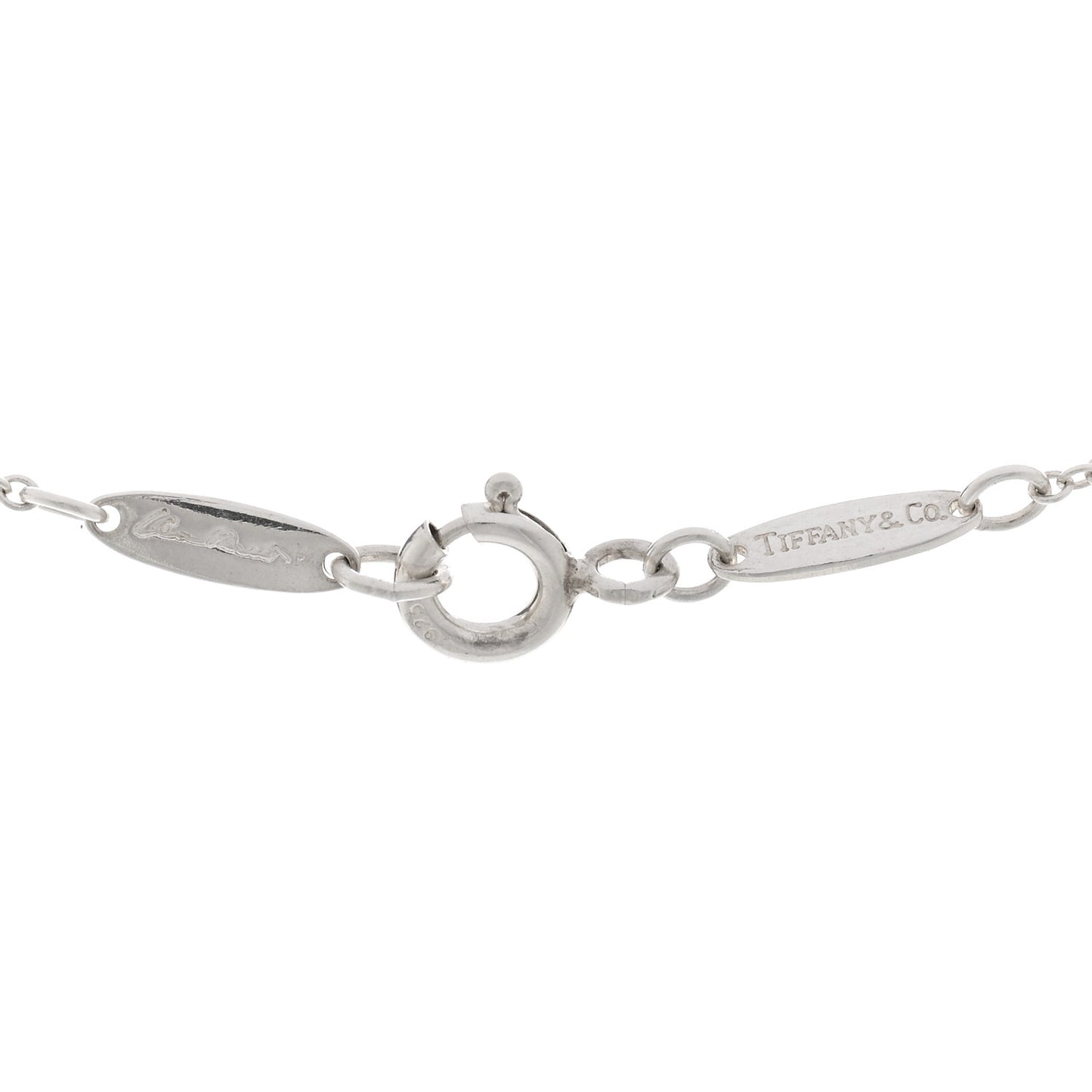 Sterling Silver 12mm Elsa Peretti Teardrop Pendant Necklace