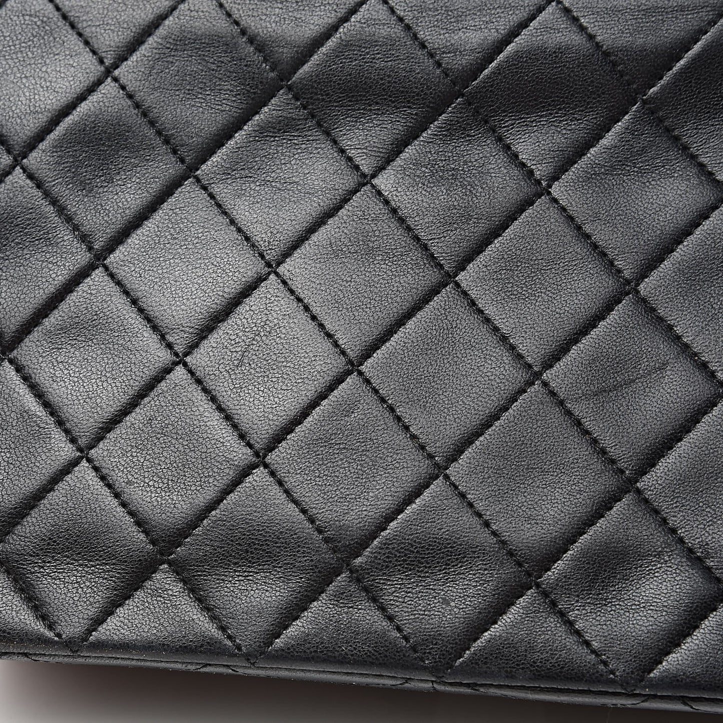 Lambskin Quilted Mini Square Flap Bag Black