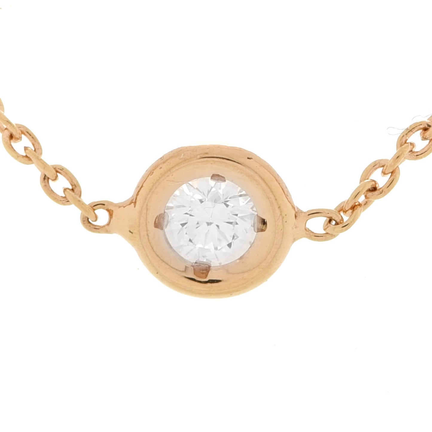 18K Yellow Gold Diamond .25ct Diamonds By The Inch Five Station Necklace