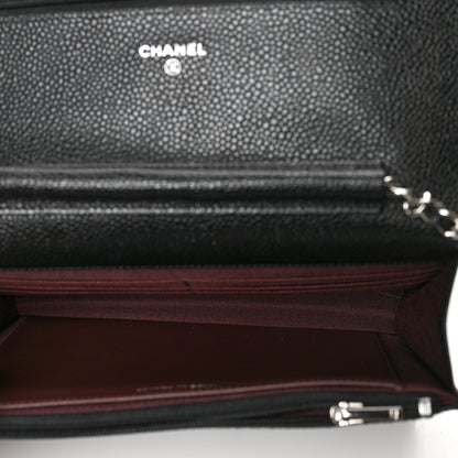 Chanel Caviar Quilted Wallet On Chain WOC Black 5 of 12