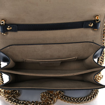 Fendi Vitello Liberty FF 1974 Embossed Small Kan I Shoulder Bag Black 4 of 12