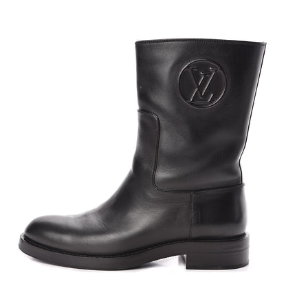 Louis Vuitton Calfskin Overdrive Flat Half Boots 37 Black 1 of 8