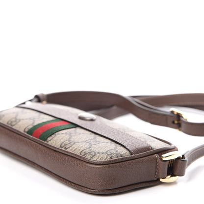 Gucci GG Supreme Monogram Web Mini Ophidia GG Bag Brown 7 of 8
