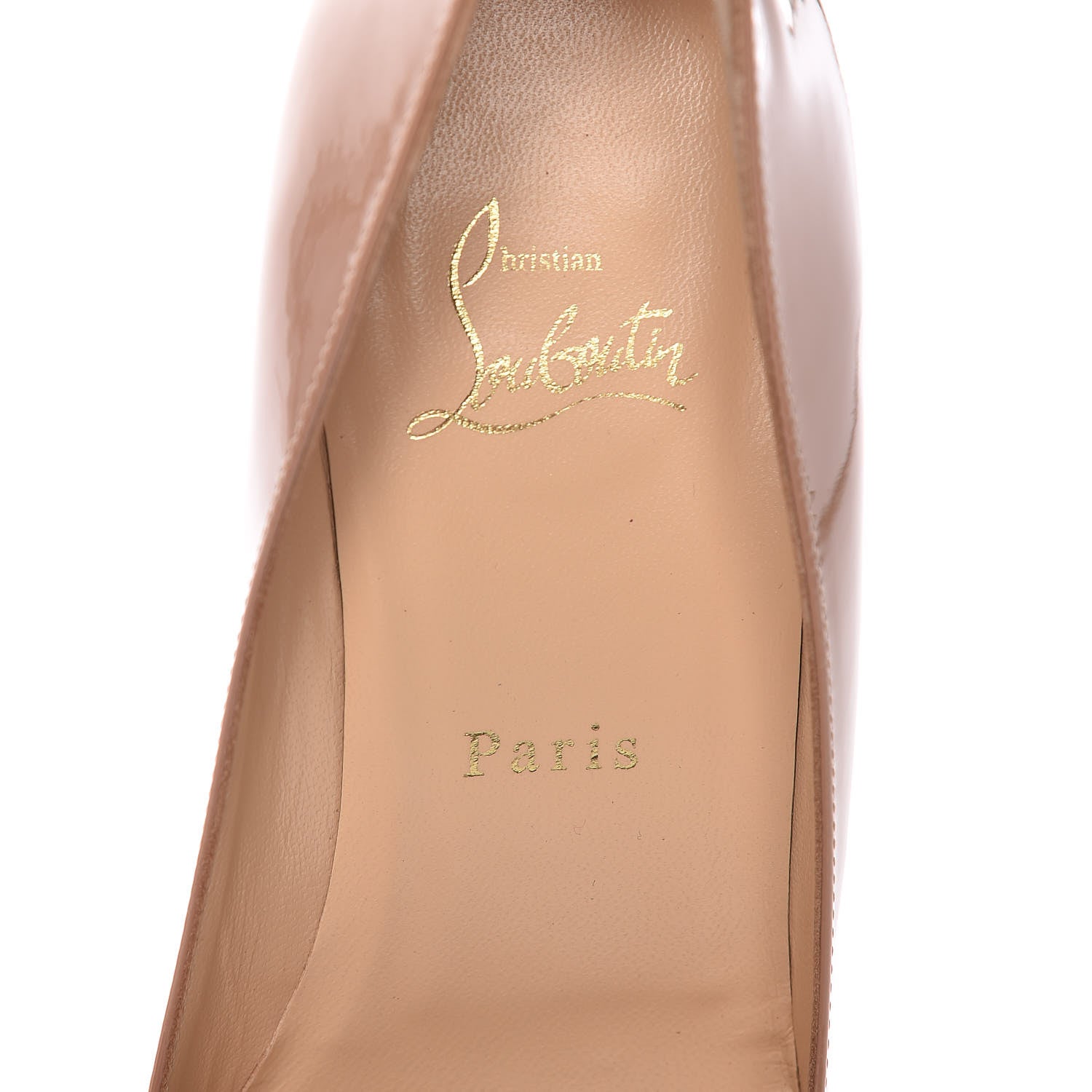 Christian Louboutin Patent No Matter 85 Pumps 39.5 Nude 6 of 10