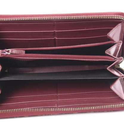 Gucci Shine Guccissima Margaux Calfskin Lovely Zip Around Wallet Tibet Red 4 of 14