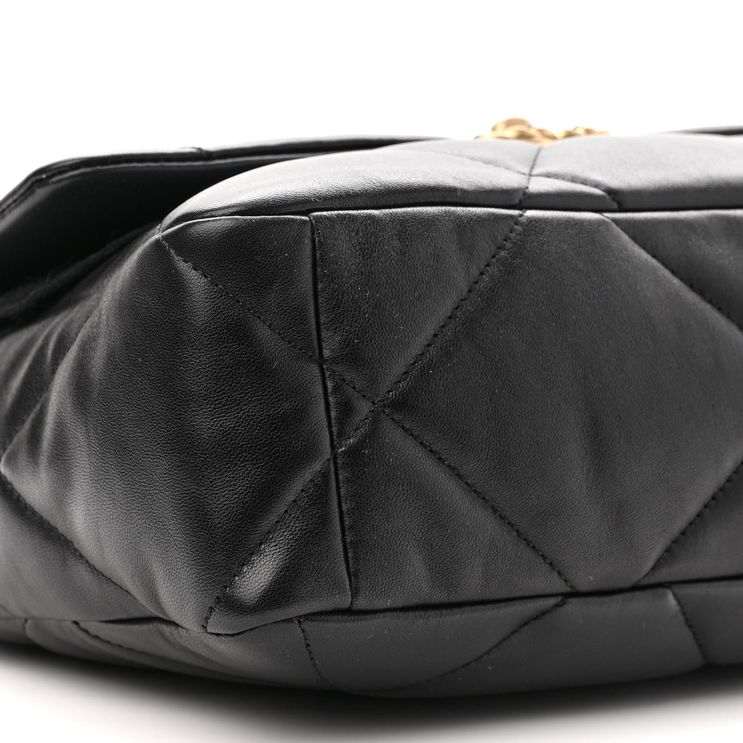 Lambskin Quilted Large Chanel 19 Flap Black