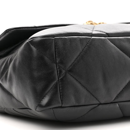 Chanel Lambskin Quilted Large Chanel 19 Flap Black 9 of 10