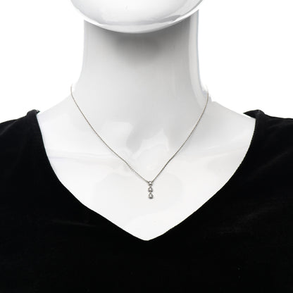 Tiffany Sterling Silver Diamond .15ctw Elsa Peretti Diamonds by the Yard Drop Pendant Necklace 2 of 5