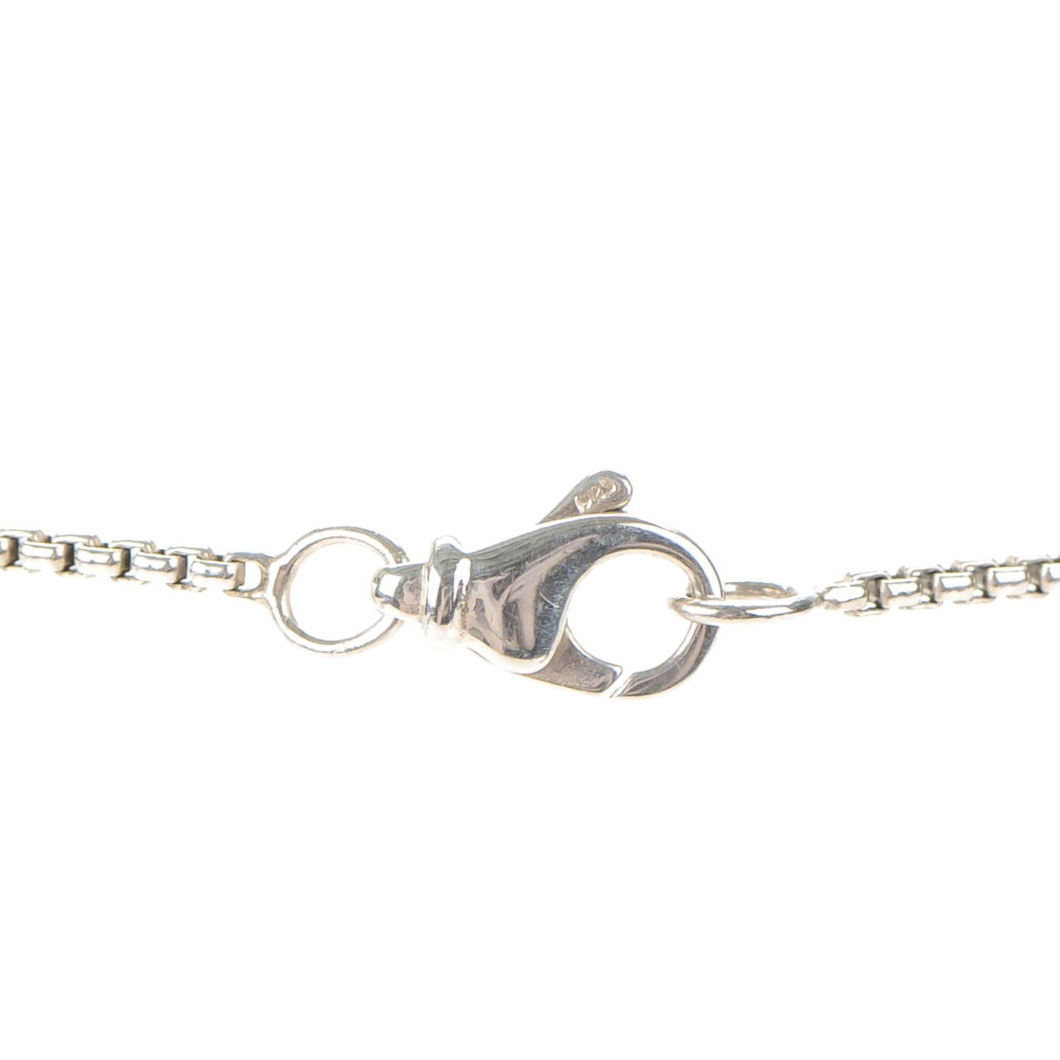 David Yurman Sterling Silver Diamond Morganite 7mm Petite Albion Pendant Necklace 4 of 5