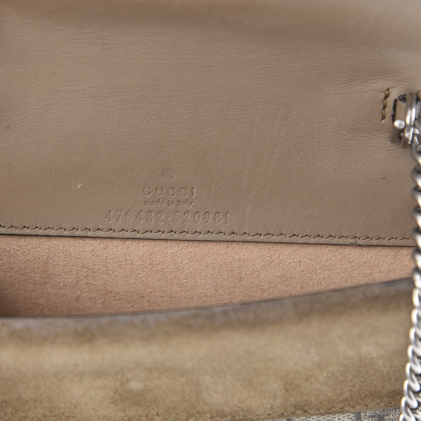 GG Supreme Monogram Super Mini Dionysus Shoulder Bag Taupe
