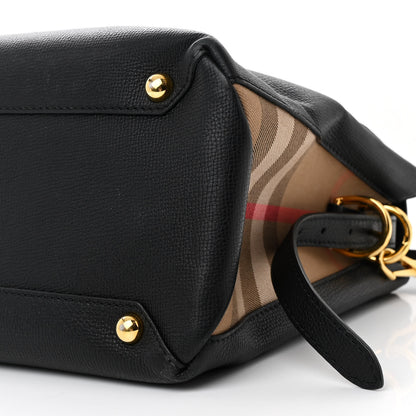Burberry Derby Calfskin House Check Medium Camberley Black 10 of 12