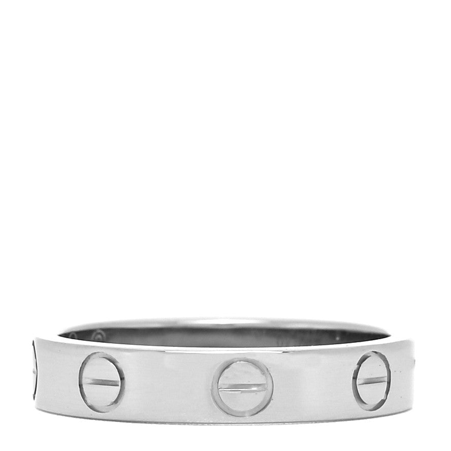 Cartier 18K White Gold 3.5mm LOVE Wedding Band Ring 49 5 3 of 4