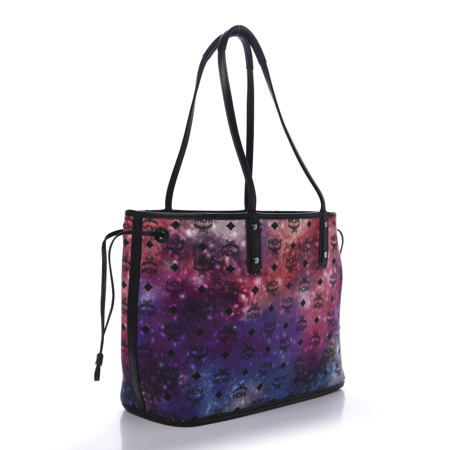 MCM Metallic Galaxy Visetos Medium Project Reversible Shopper Tote Black Multicolor 15 of 21