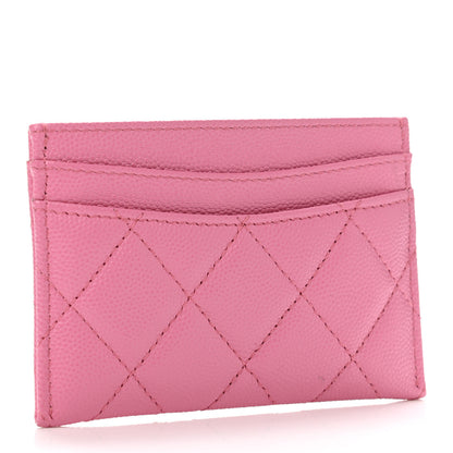 Chanel Caviar Quilted Card Holder Pink 2 of 4