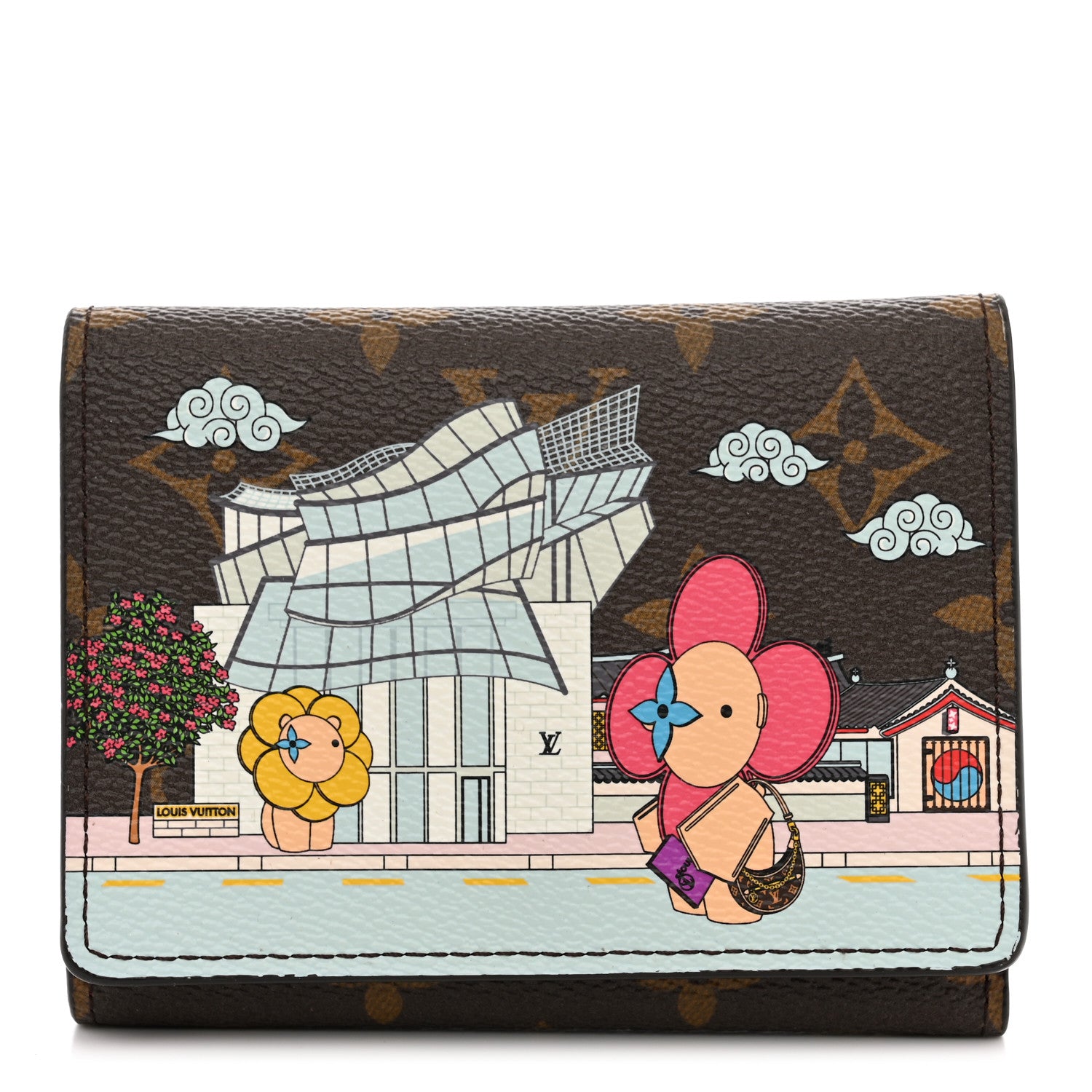 Louis Vuitton Monogram 2022 Christmas Animation Seoul Victorine Wallet Fuchsia 1 of 6