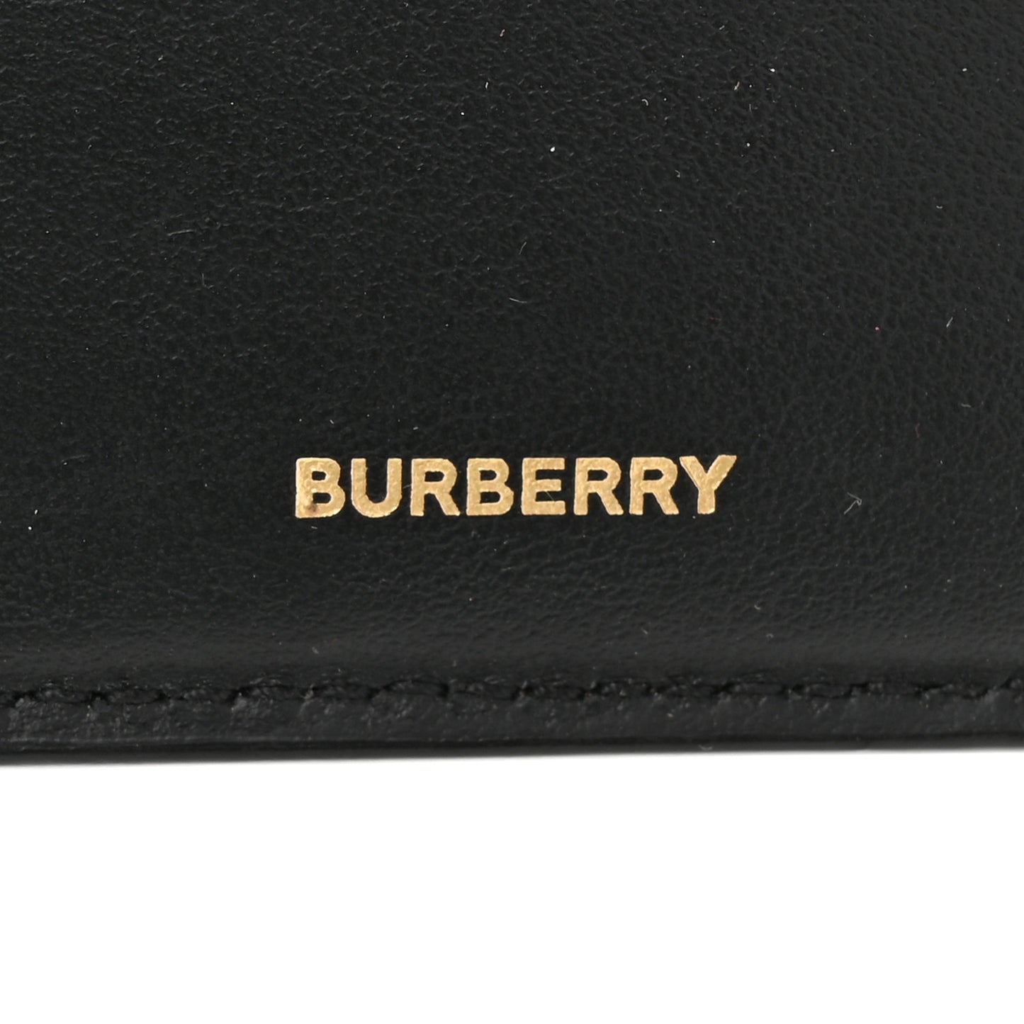 Grainy Calfskin Vintage Check Small Folding Wallet Archive Beige Black