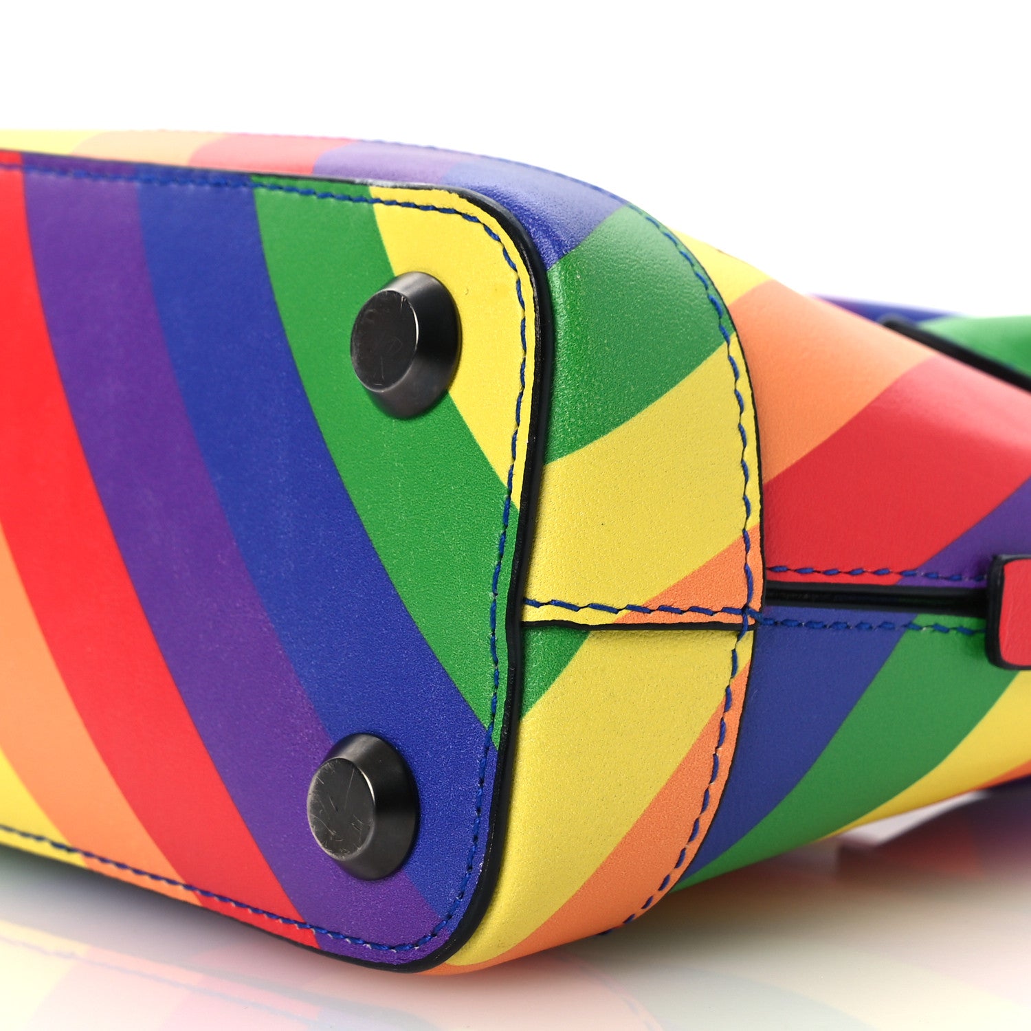 Balenciaga Smooth Calfskin Logo Rainbow XXS Ville Top Handle Bag Multicolor 11 of 16