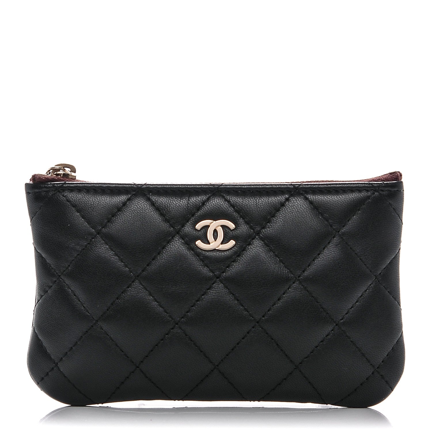 Chanel Lambskin Quilted Small Cosmetic Case Black 1 of 7