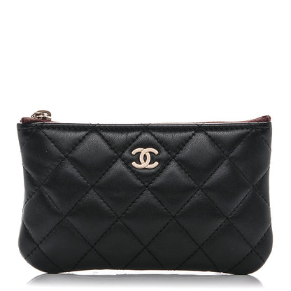 Chanel Lambskin Quilted Small Cosmetic Case Black 1 of 7