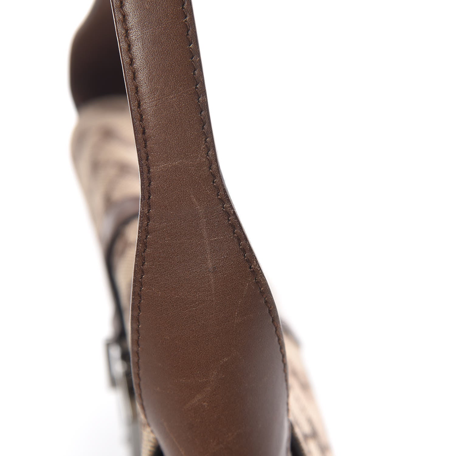 Gucci Monogram Jackie O Flap Bag Brown 14 of 15