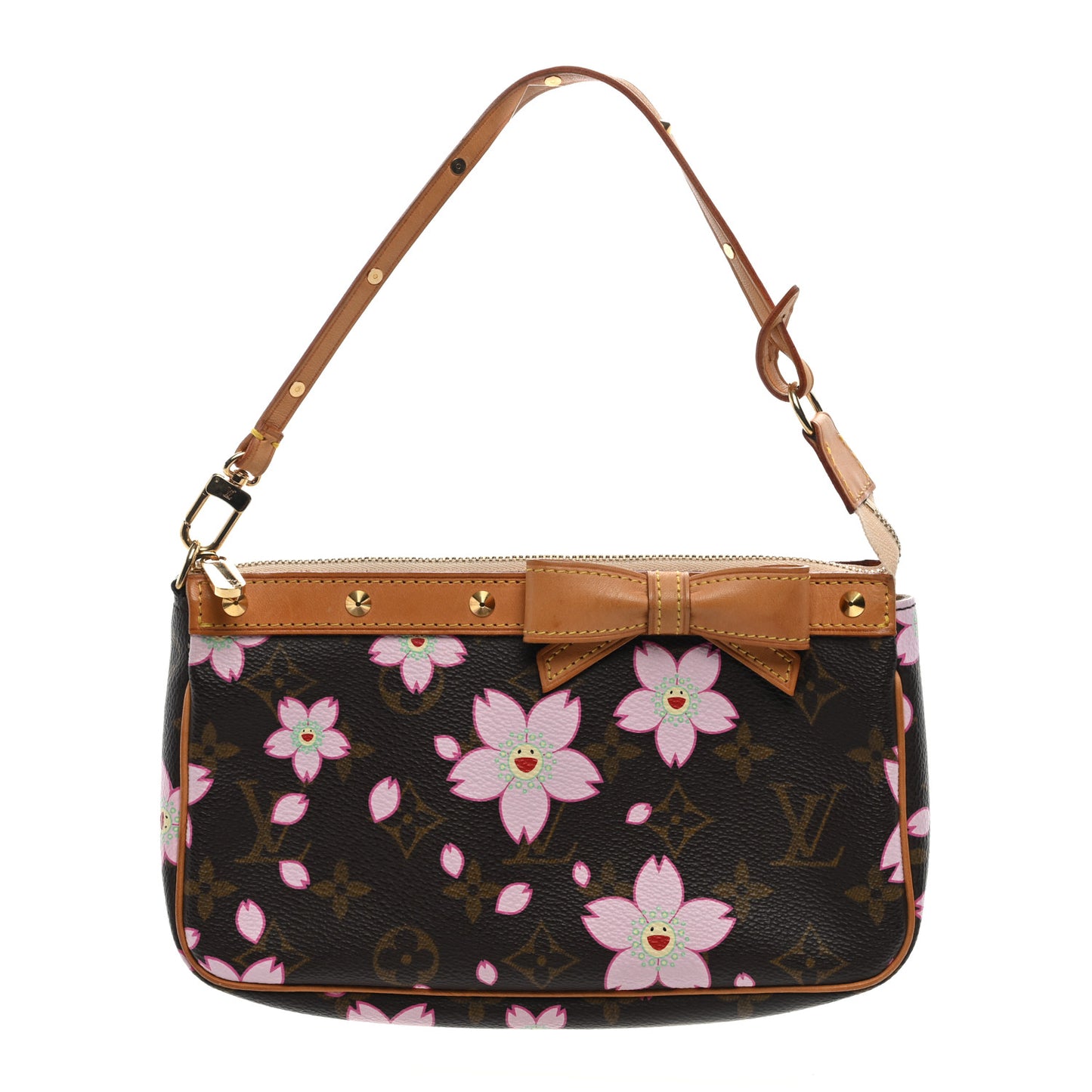 Monogram Cherry Blossom Pochette Accessories Brown