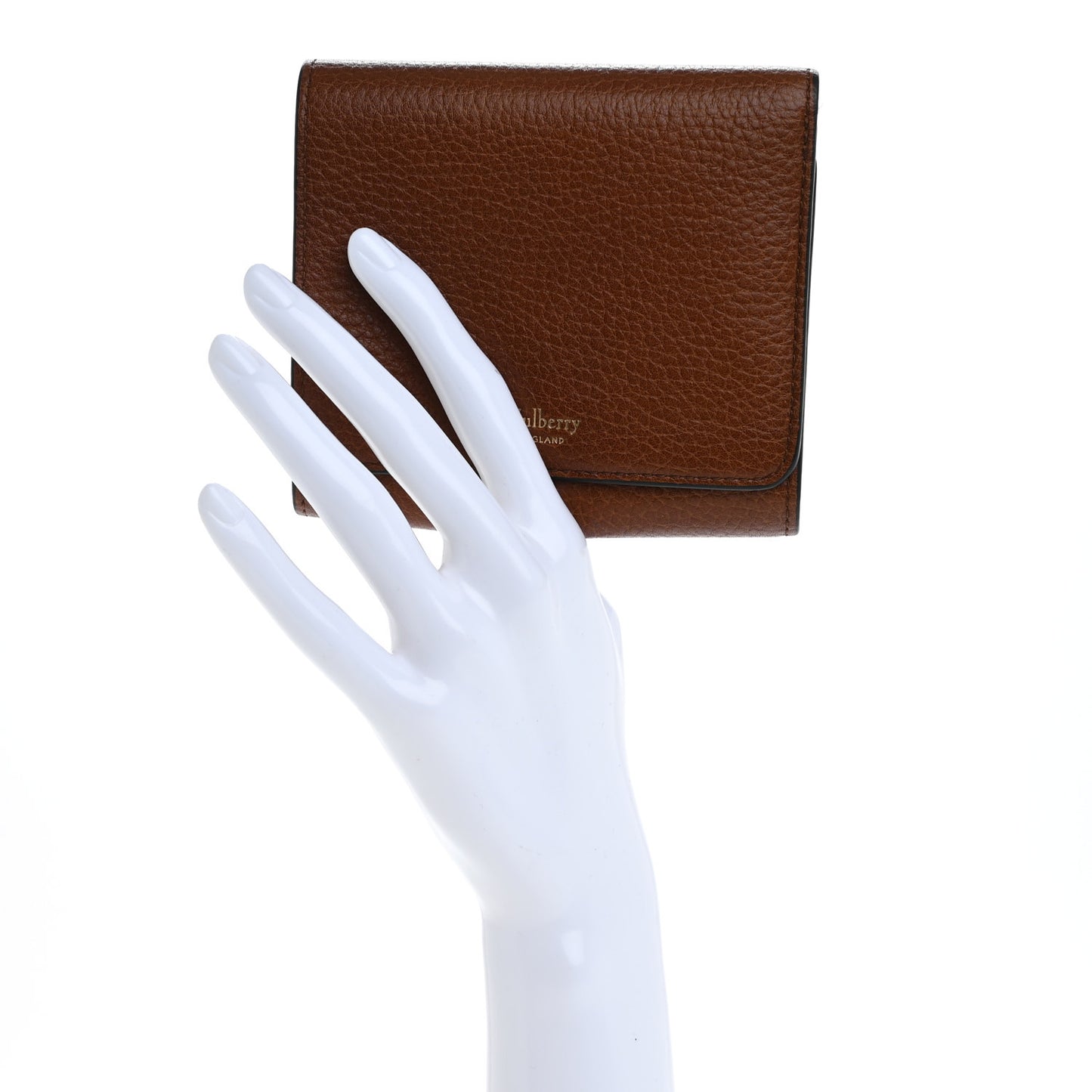 Small Classic Grain Tri-fold Wallet Oak