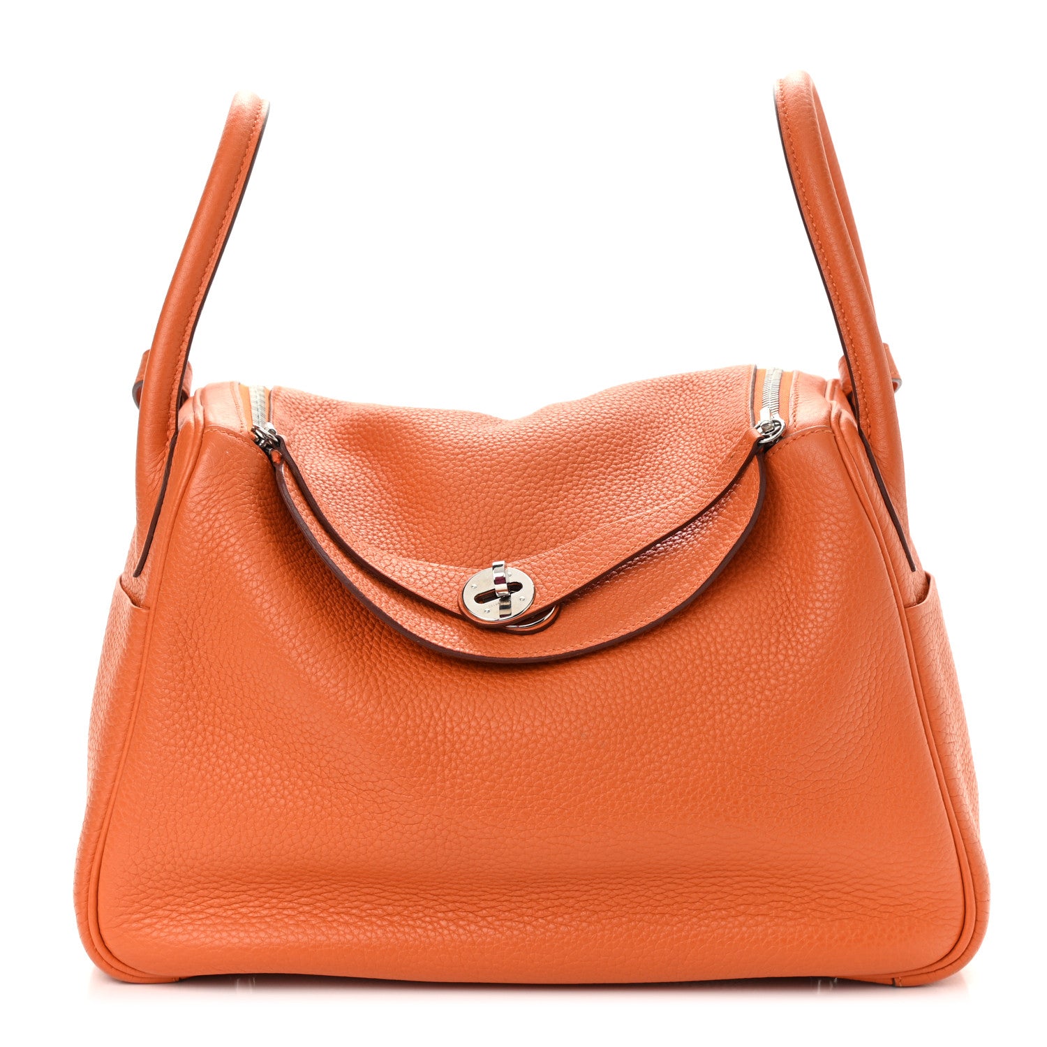 Hermes Taurillon Clemence Lindy 30 Orange 1 of 10