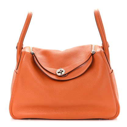 Hermes Taurillon Clemence Lindy 30 Orange 1 of 10