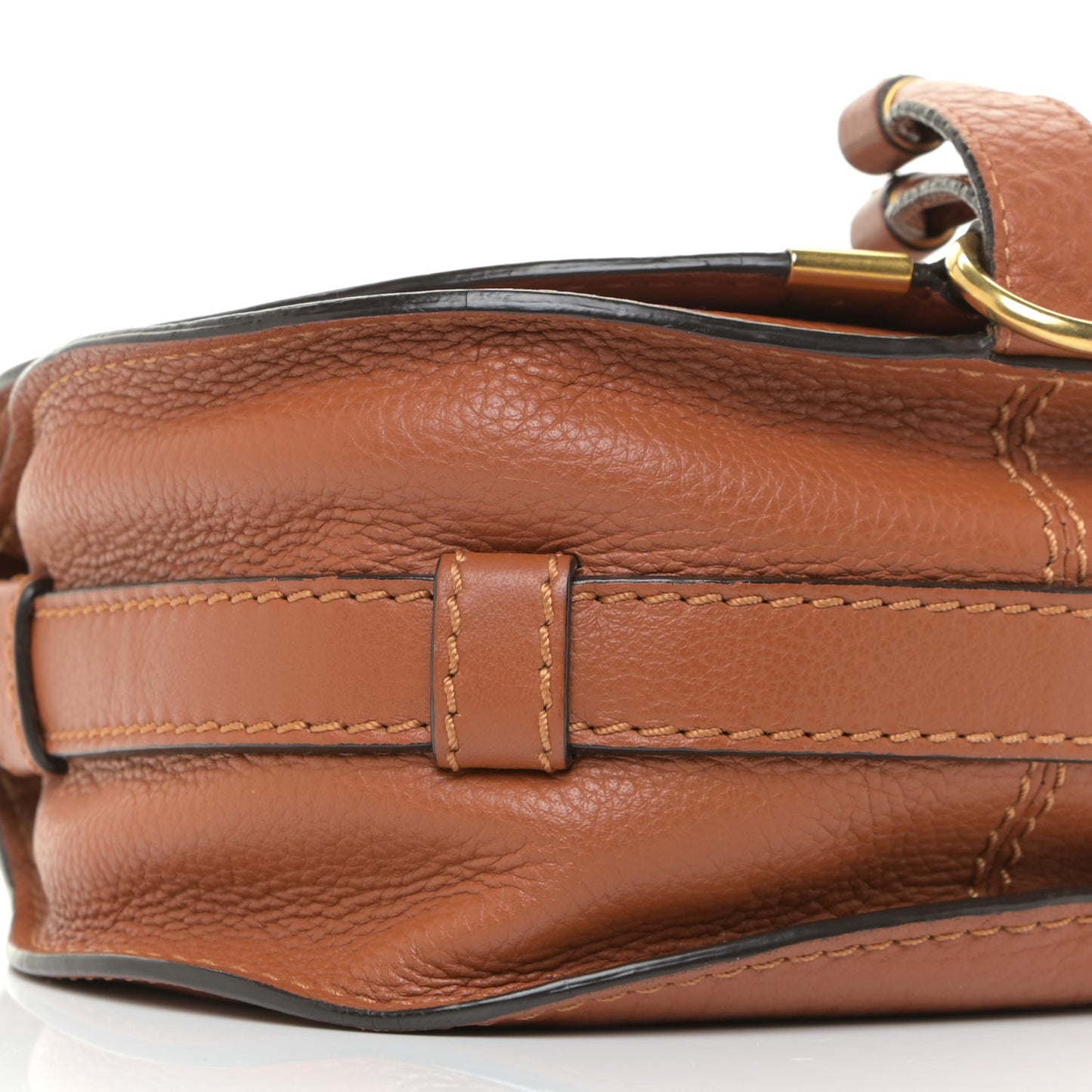 Calfskin Mini Marcie Round Crossbody Bag Tan