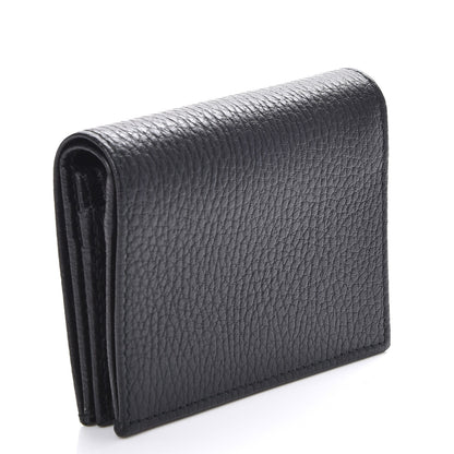 Gucci Pebbled Calfskin Butterfly Card Case Black 3 of 7