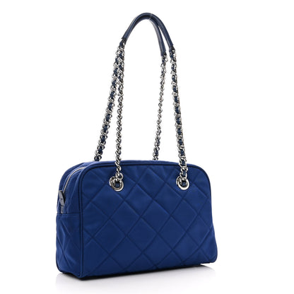 Prada Nylon Tessuto Impuntu Quilted Shoulder Bag Bluette 3 of 11