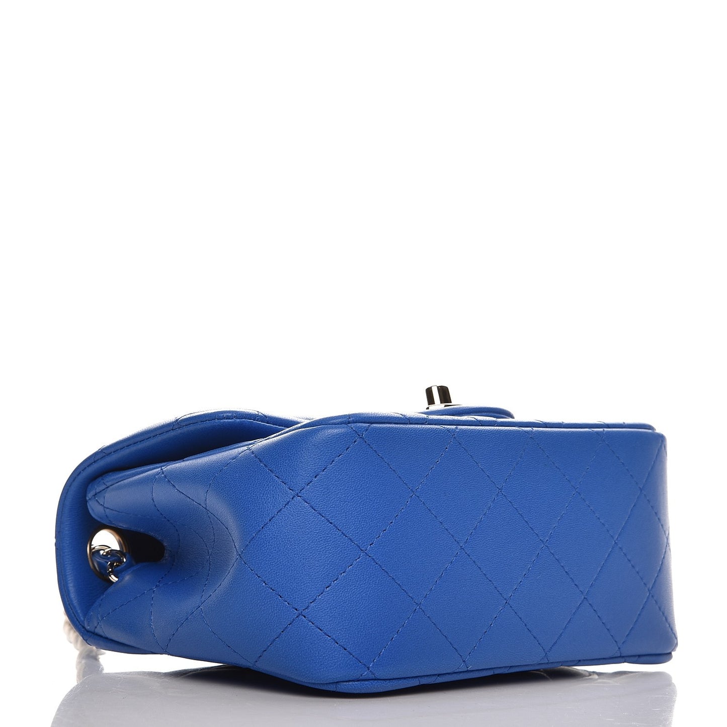 Lambskin Quilted Mini Square Flap Blue
