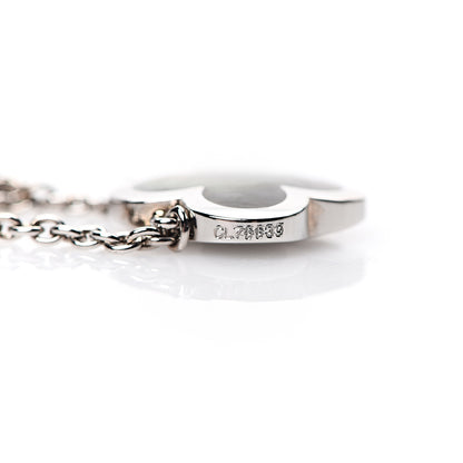 Van Cleef & Arpels 18K White Gold Gray Mother of Pearl Pure Alhambra Pendant Necklace 4 of 6