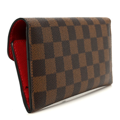 Louis Vuitton Damier Ebene Josephine Wallet Red 4 of 15