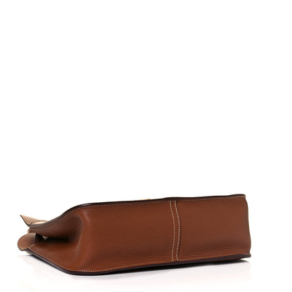 Hermes Taurillon Clemence Halzan 31 Gold 5 of 12