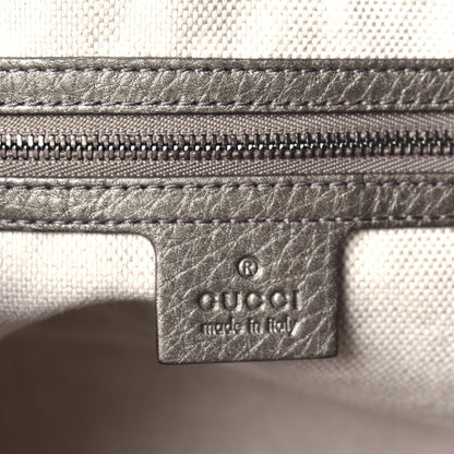 Gucci Metallic Pebbled Calfskin Medium Soho Chain Shoulder Bag Sasso 6 of 9