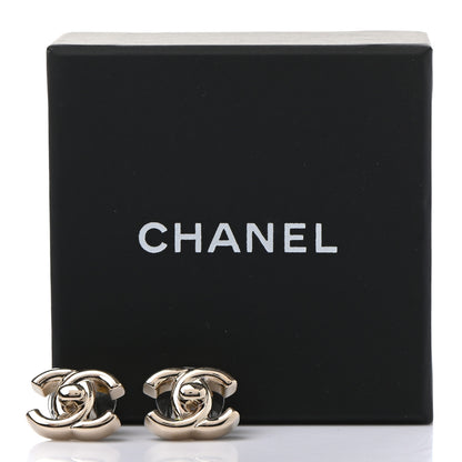 Chanel Metal CC Turnlock Earrings Gold 5 of 5