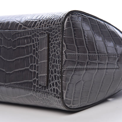 Givenchy Calfskin Crocodile Embossed Mini Antigona Storm Grey 9 of 10