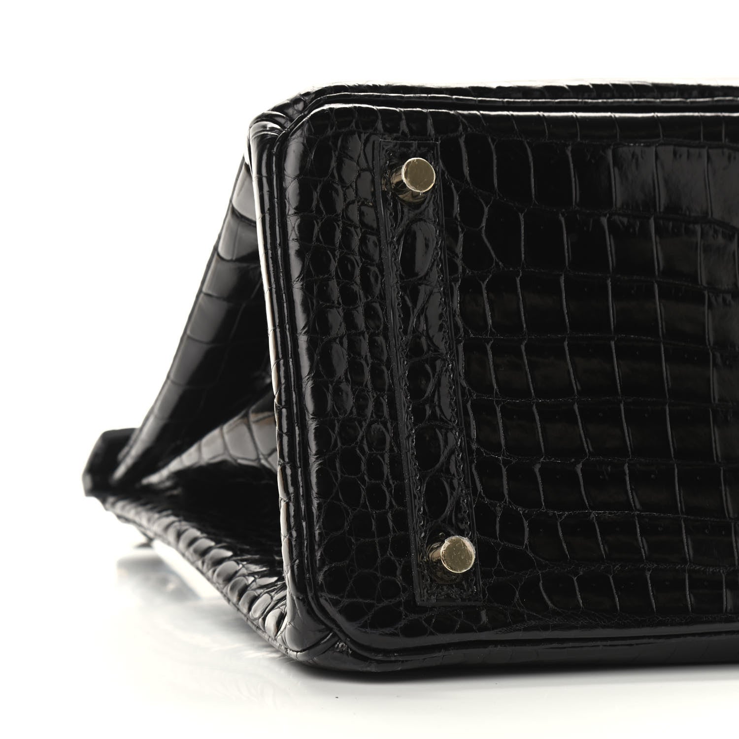 Hermes Shiny Porosus Crocodile Birkin 30 Black 7 of 8