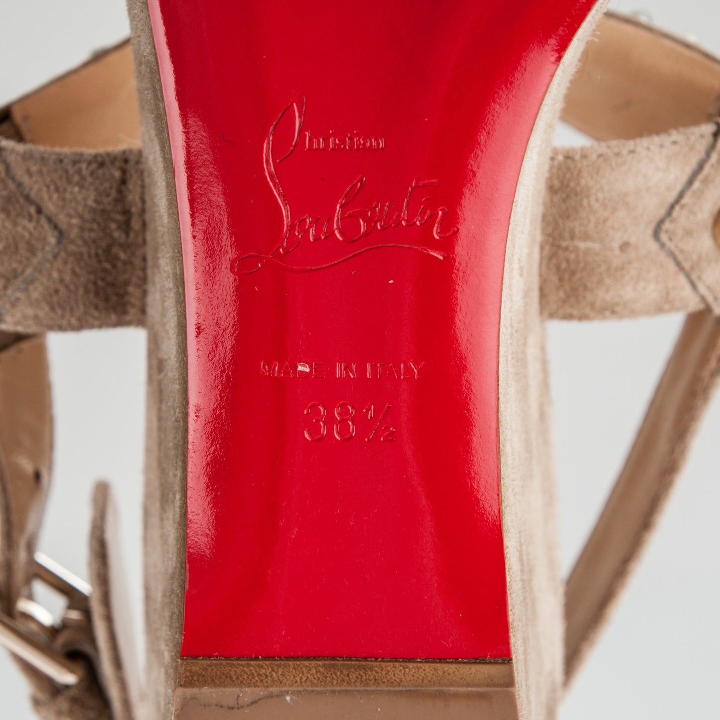 Veau Velours Bikee Deck 60 Platform Sandals 38.5 Grey