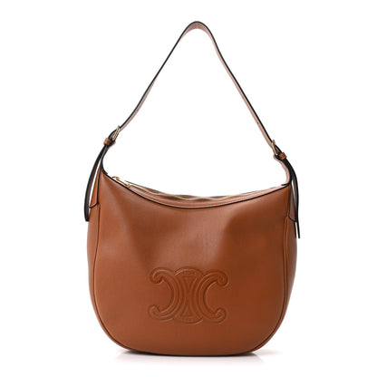 Celine Supple Calfskin Medium Triomphe Heloise Shoulder Bag Tan 1 of 11