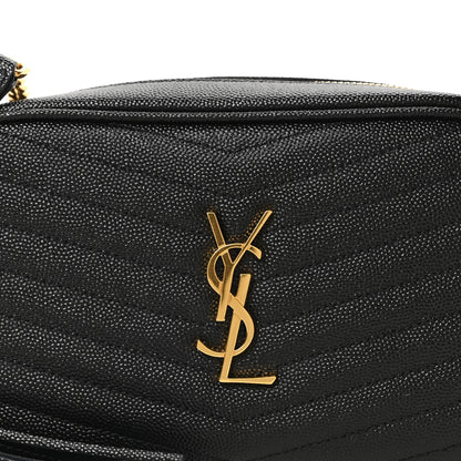 Saint Laurent Grain De Poudre Matelasse Monogram Mini Lou Camera Bag Black 7 of 9