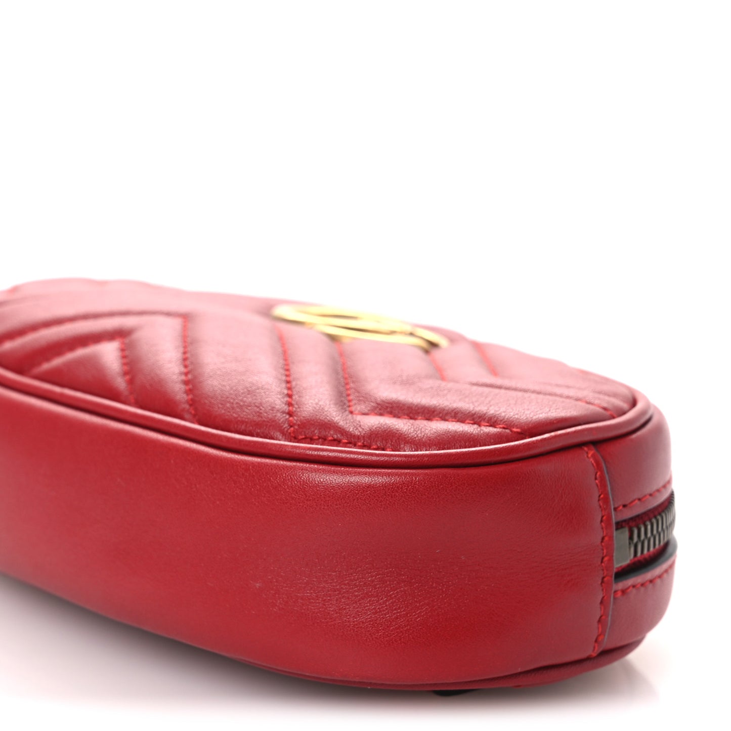 Calfskin Matelasse GG Marmont Belt Bag 95 38 95 38 Hibiscus Red