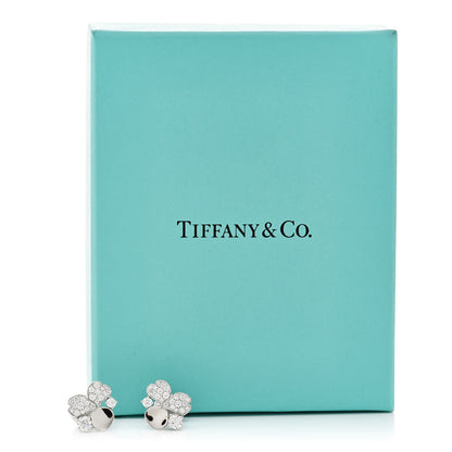 Tiffany Platinum Diamond Paper Flowers Cluster Earrings 5 of 5