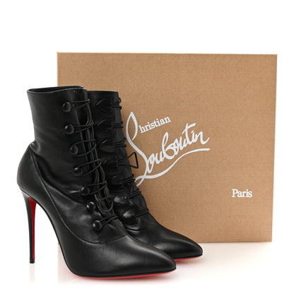Christian Louboutin Calfskin French Tutu Button Ankle Boot  38 Black 9 of 9