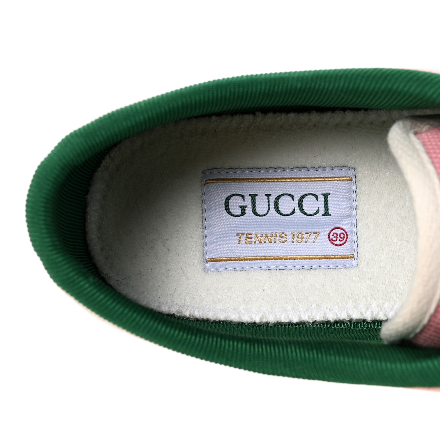 Gucci Canvas Web Womens 1977 Tennis Sneakers 39 Wild Rose Mystic White 8 of 8