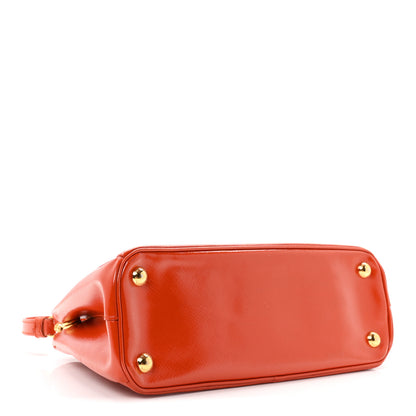Prada Saffiano Vernice Small Galleria Double Zip Tote Papaya 4 of 10