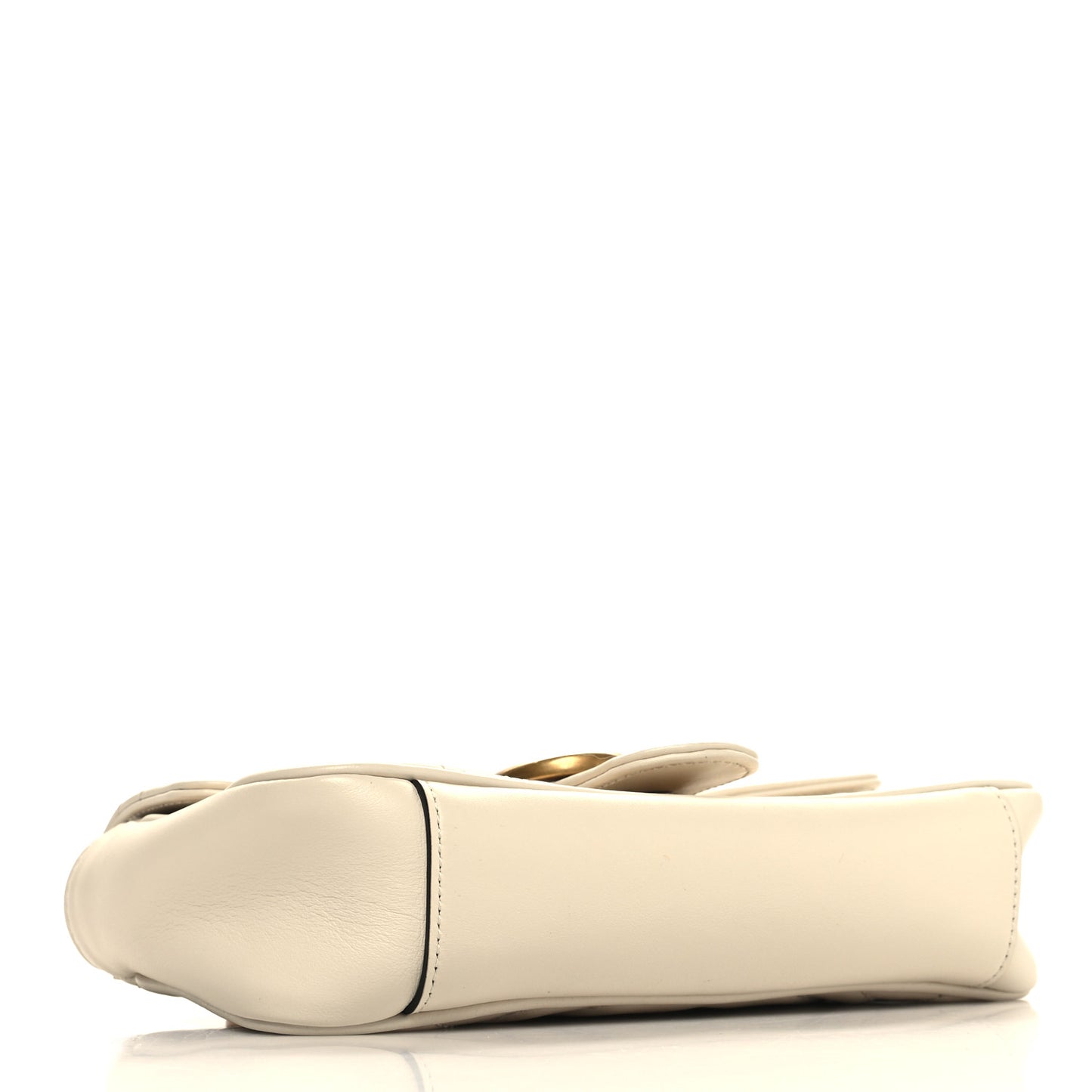 Calfskin Matelasse Mini GG Marmont Shoulder Bag White