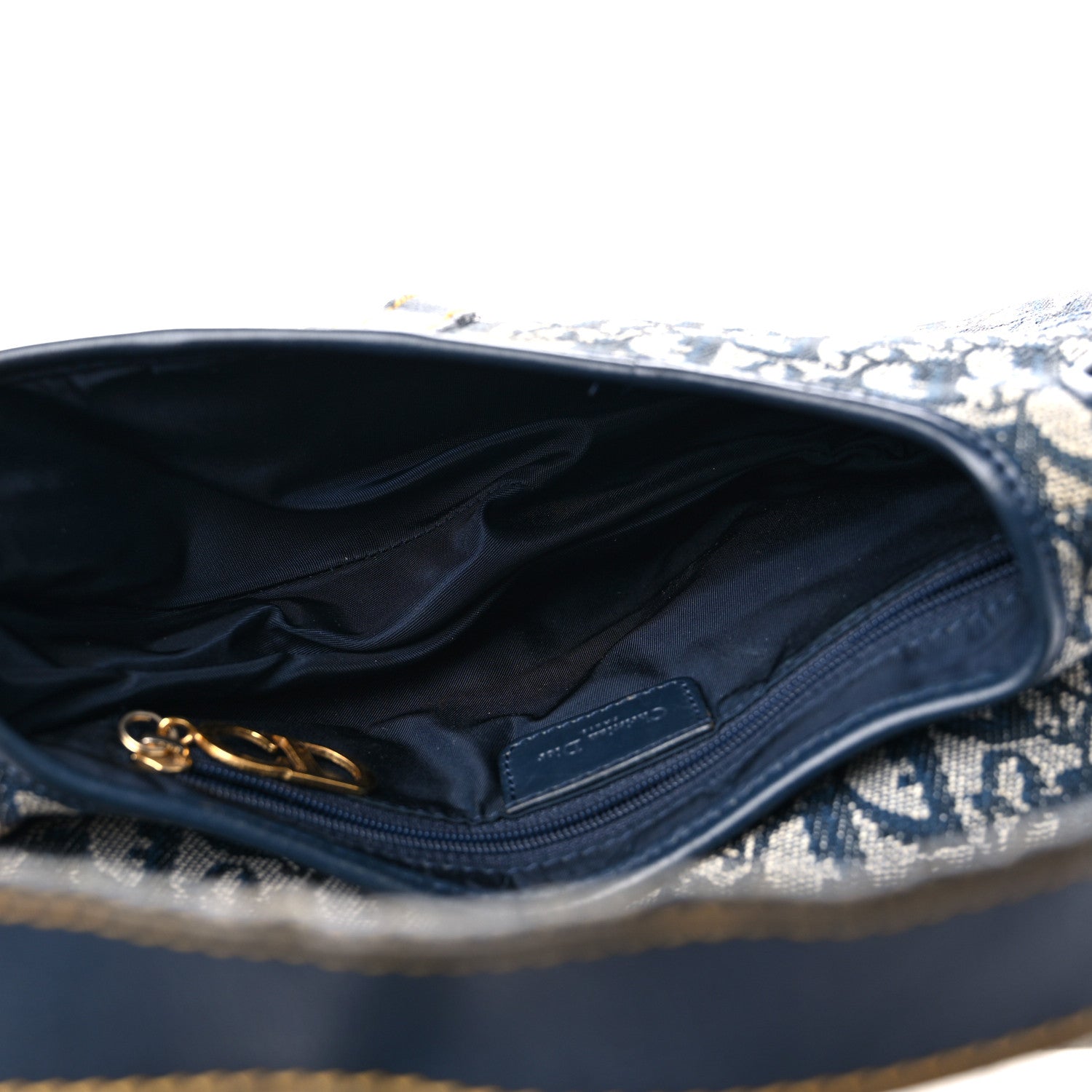 Christian Dior Monogram Saddle Bag Blue 5 of 14