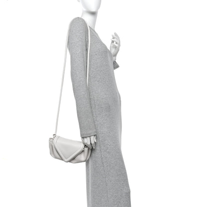 Bottega Veneta Lambskin Small Beak Triangle Flap Shoulder Bag Chalk 2 of 9